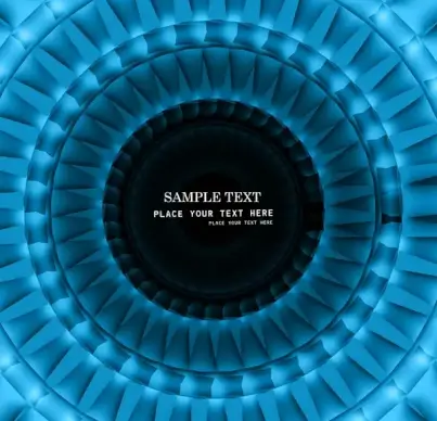 abstract bright blue colorful swirl circle retro background vector illustration