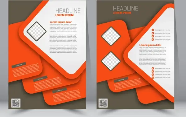 abstract brochure background with colored geometric design