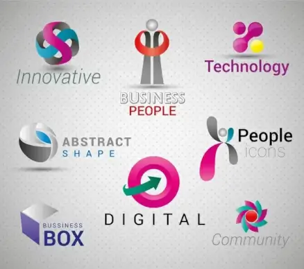 abstract business logo icons vector illustration