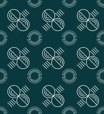abstract circles pattern repeating style design