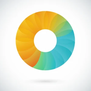 Abstract Circular Logo Design Element 