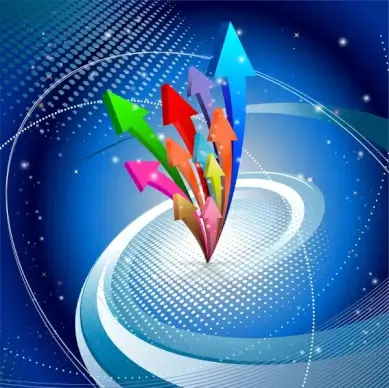 abstract colorful arrow up background