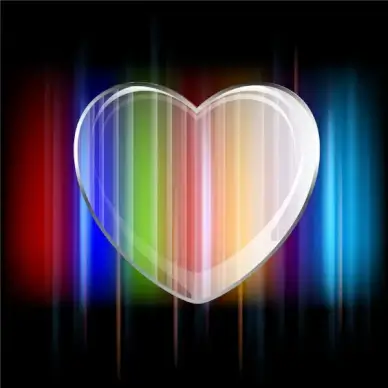 abstract colorful heart shape background