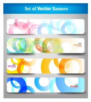 Abstract colorful web headers.
