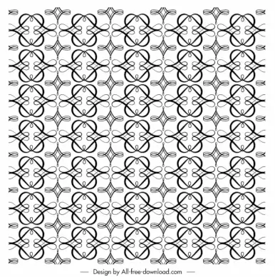 abstract curves pattern classic seamless repeating illusion decor