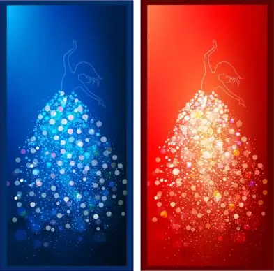 abstract dancing girl background banner