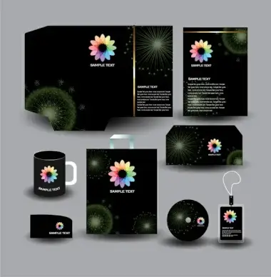 abstract flower corporate identity template