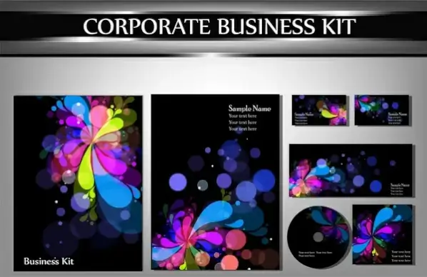 abstract flower corporate identity template