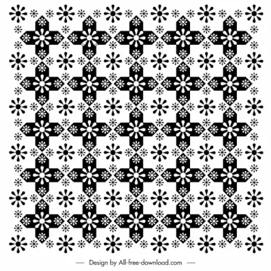 abstract flower style pattern retro repeating decor  