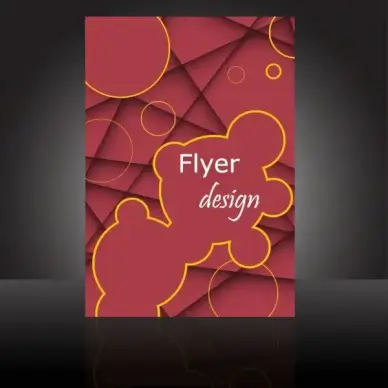 abstract flyer sketch geometric manner decorative circles