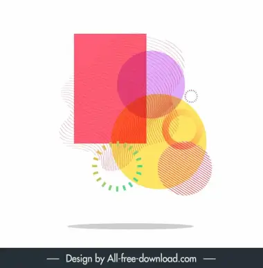 abstract geometric background design elements circle rectangle curves