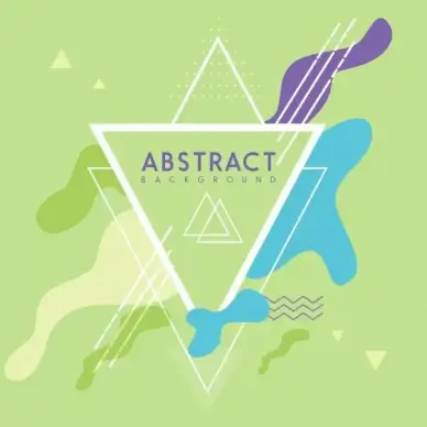 abstract geometric background green decor triangles sketch