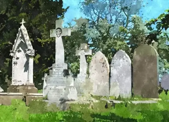 abstract gravestones