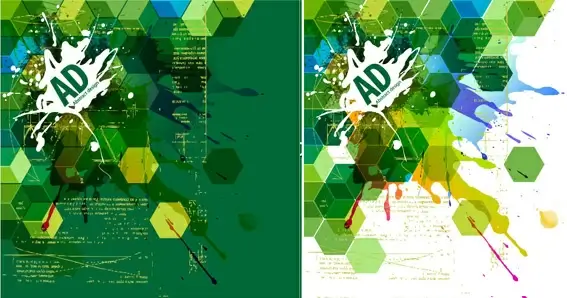 abstract green background design elements
