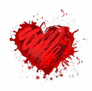 Abstract grunge heart shape