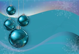 Abstract Grunge Winter Border with Ornaments