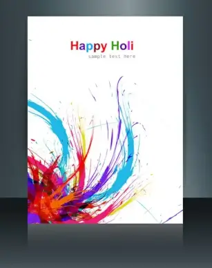 abstract gulal background of holi festival design brochure card illustration vector