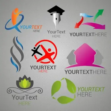 abstract logo design elements collection