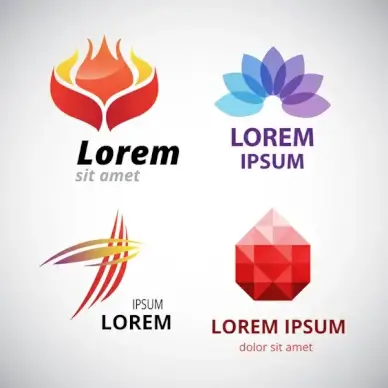 abstract logo design icons collection