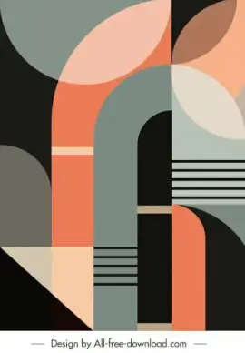 abstract painting colorful classical flat sketch