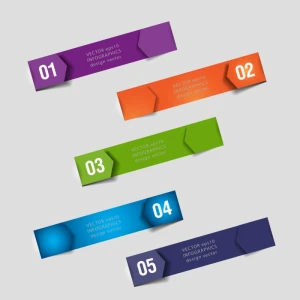 Abstract paper infografics