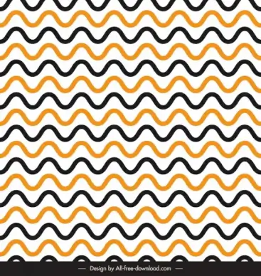 abstract pattern template symmetrical waving curved lines sketch