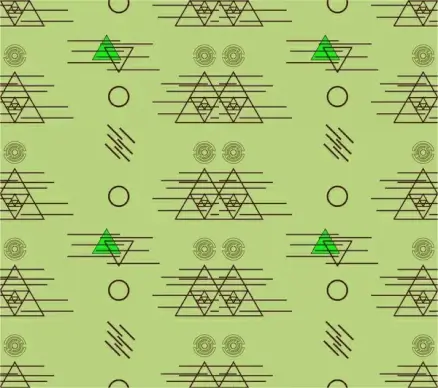 abstract repeating pattern with triangles and circles illustration