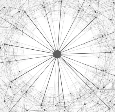 abstract satellite circle technology vector design