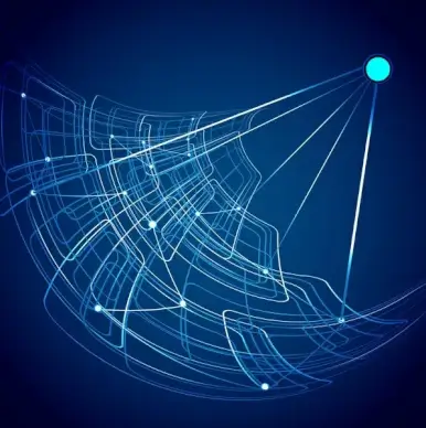 abstract satellite technology blue colorful vector design