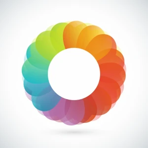 Abstract shutter lens symbol 
