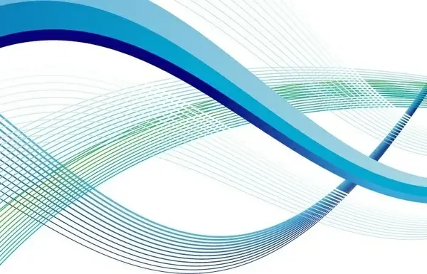 Abstract Wave Lines Vector Art