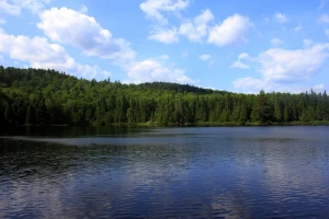 across whale lake at eagle mountain minnesota