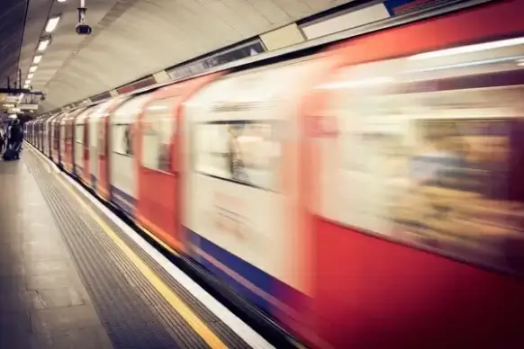 action blur commuter fast hurry metro move movement