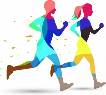 active sporting human background colorful silhouette decoration