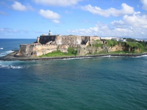 aerial view puerto rico cliffs ocean