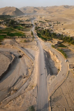 afghanistan aerial view mountains