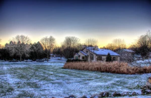 after a llight snow in madison wisconsin