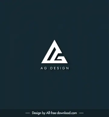 ag logo template elegant modern flat stylized texts design design