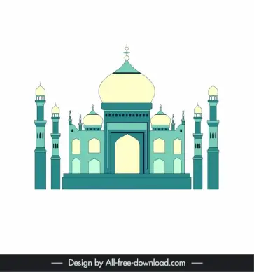 ahmedabad india royal architecture template elegant flat symmetric sketch