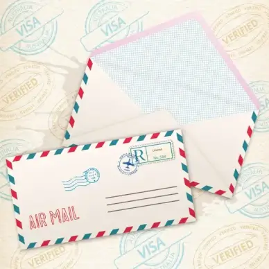 air mail envelope background