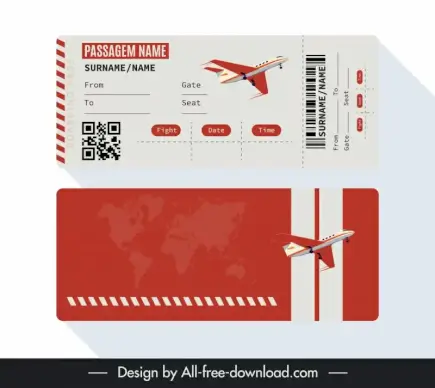 airline ticket template flying airplane global map decor