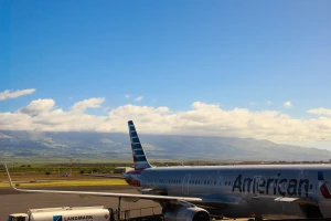 airplane parked at airport terminal