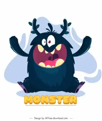 alien monster icon funny cartoon character sketch