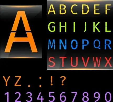alphabet background colorful capital texts decoration