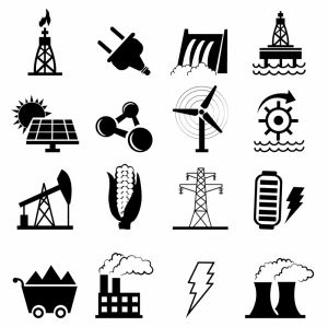 Alternative Energy options icons