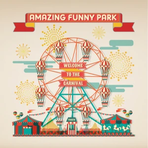 amazing circus show vector illustration