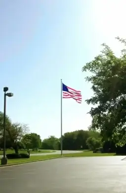 american flag scene
