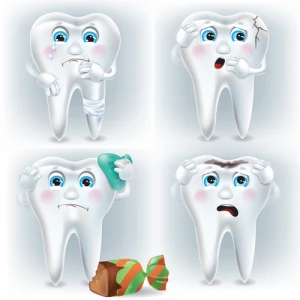 amusing tooth design vector