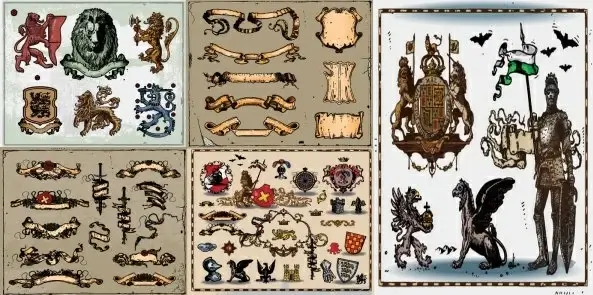 ancient coat of arms vector