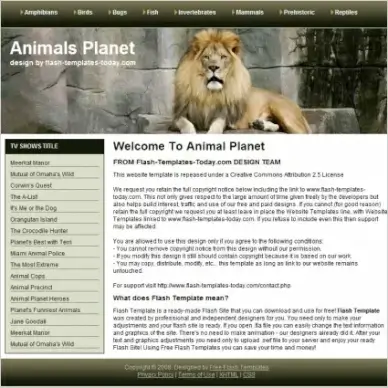 Animal Planet Template